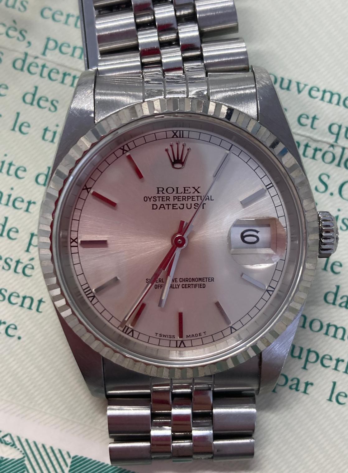 16234, used, watch and paper €6550 D